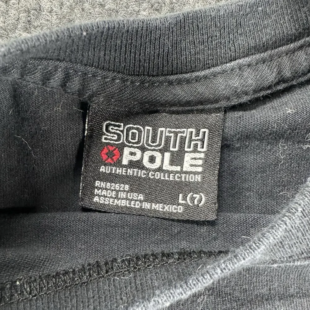 Vintage Y2K South Pole Kids Youth Graphic T Shirt Black Size Large (7) Skater